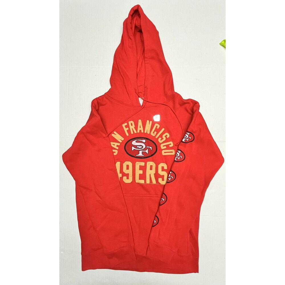San Francisco 49ers Red Hoodie Sweatshirt Medium Licensed Football NFL Pullover